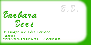 barbara deri business card